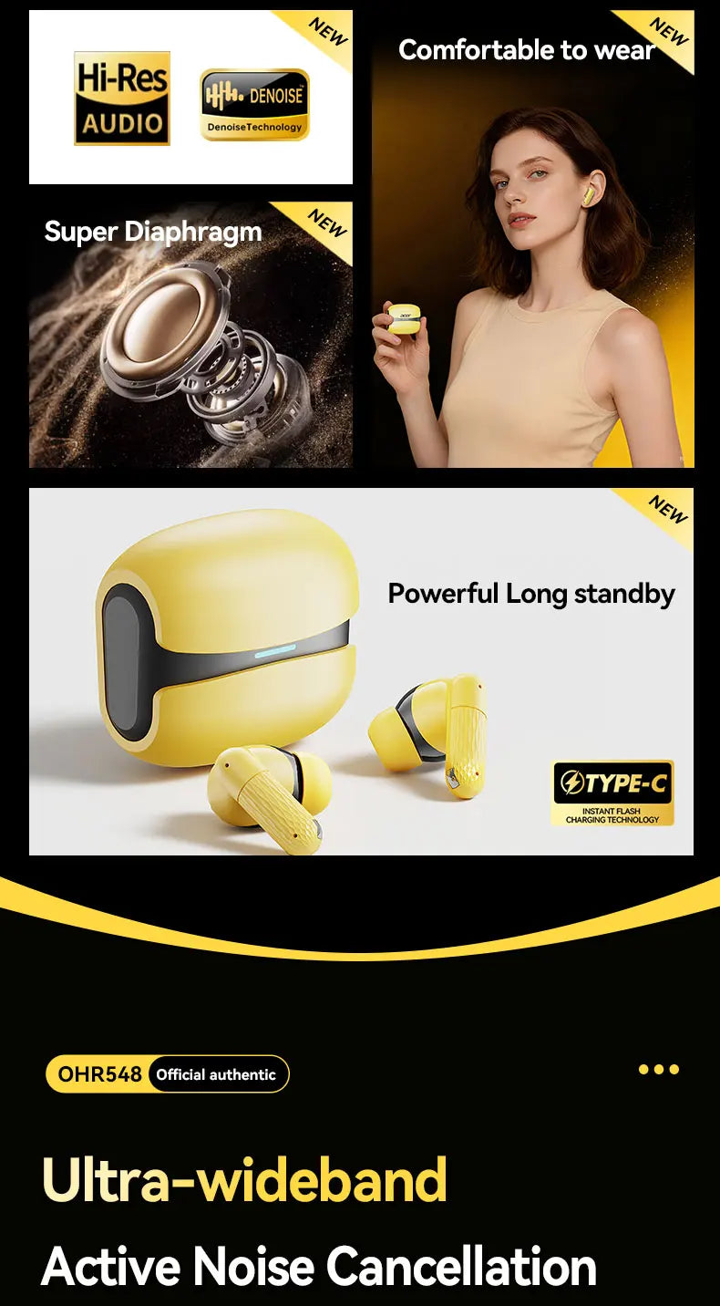 🎧 Cuffie Bluetooth Acer Ohr548 – ANC, Bassa Latenza, Stereo | Sport e Gaming