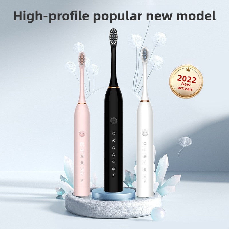 Spazzolino Elettrico Sonico X-3 | 5 Modalità | 40.000 RPM | 4 Testine | Ricaricabile USB | Nero Bianco Rosa
