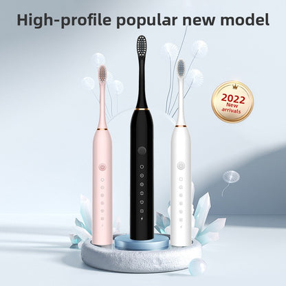 Spazzolino Elettrico Sonico X-3 | 5 Modalità | 40.000 RPM | 4 Testine | Ricaricabile USB | Nero Bianco Rosa