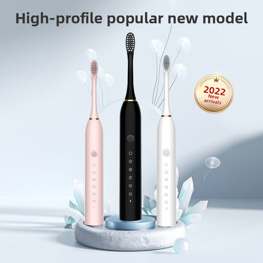 Spazzolino Elettrico Sonico X-3 | 5 Modalità | 40.000 RPM | 4 Testine | Ricaricabile USB | Nero Bianco Rosa