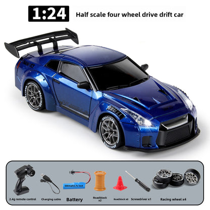 Auto RC Drift 4WD con Luci LED e Telecomando — Alta Velocità