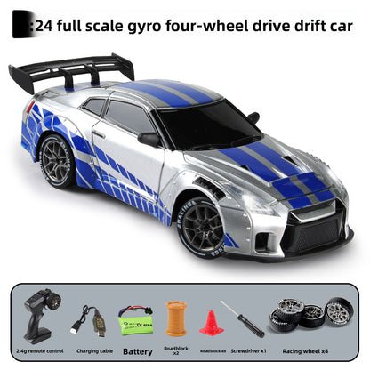 Auto RC Drift 4WD con Luci LED e Telecomando — Alta Velocità