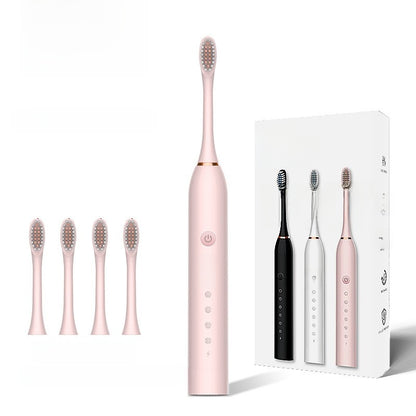 Spazzolino Elettrico Sonico X-3 | 5 Modalità | 40.000 RPM | 4 Testine | Ricaricabile USB | Nero Bianco Rosa