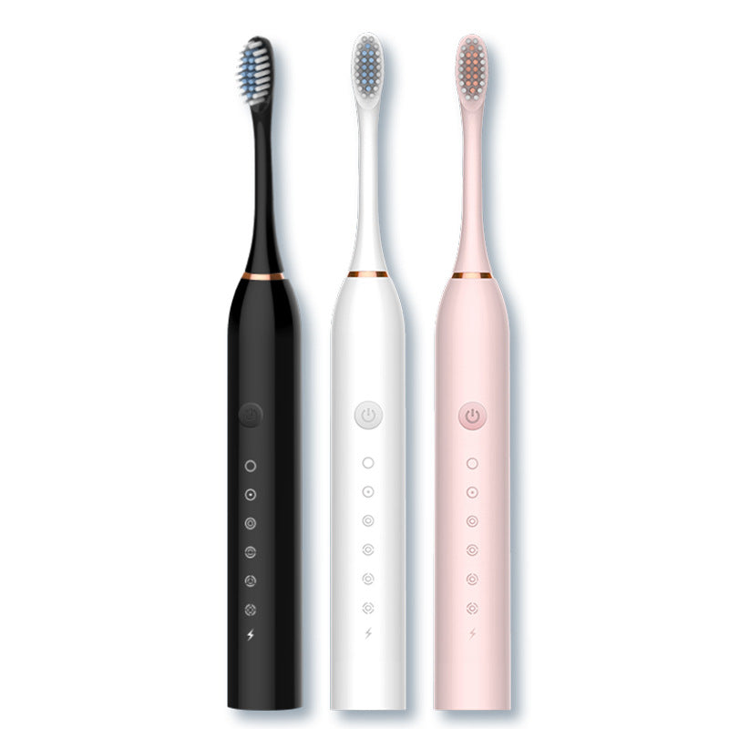 Spazzolino Elettrico Sonico X-3 | 5 Modalità | 40.000 RPM | 4 Testine | Ricaricabile USB | Nero Bianco Rosa