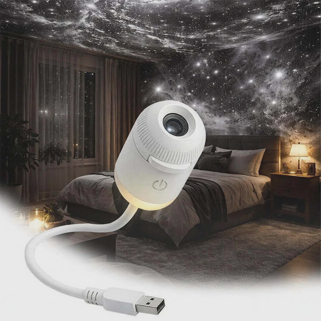 ✨ Proyector Galaxia Mini USB | Luz Nocturna Cielo Estrellado | Decoración Habitación & Regalo